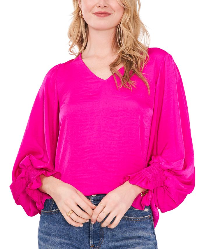 Blusa con puños fruncidos