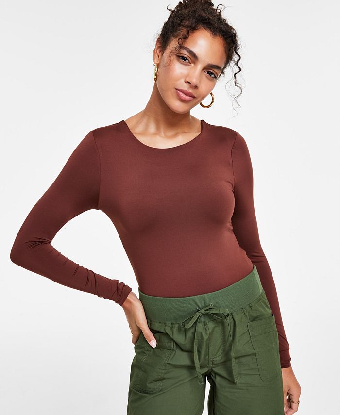 Blusa crop de manga larga