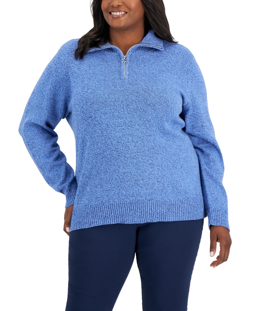 Suéter de algodón jaspeado