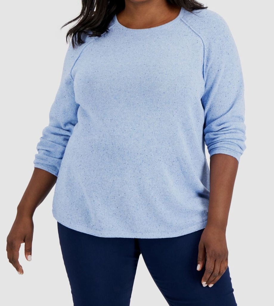 Suéter de punto con dobladillo curvo