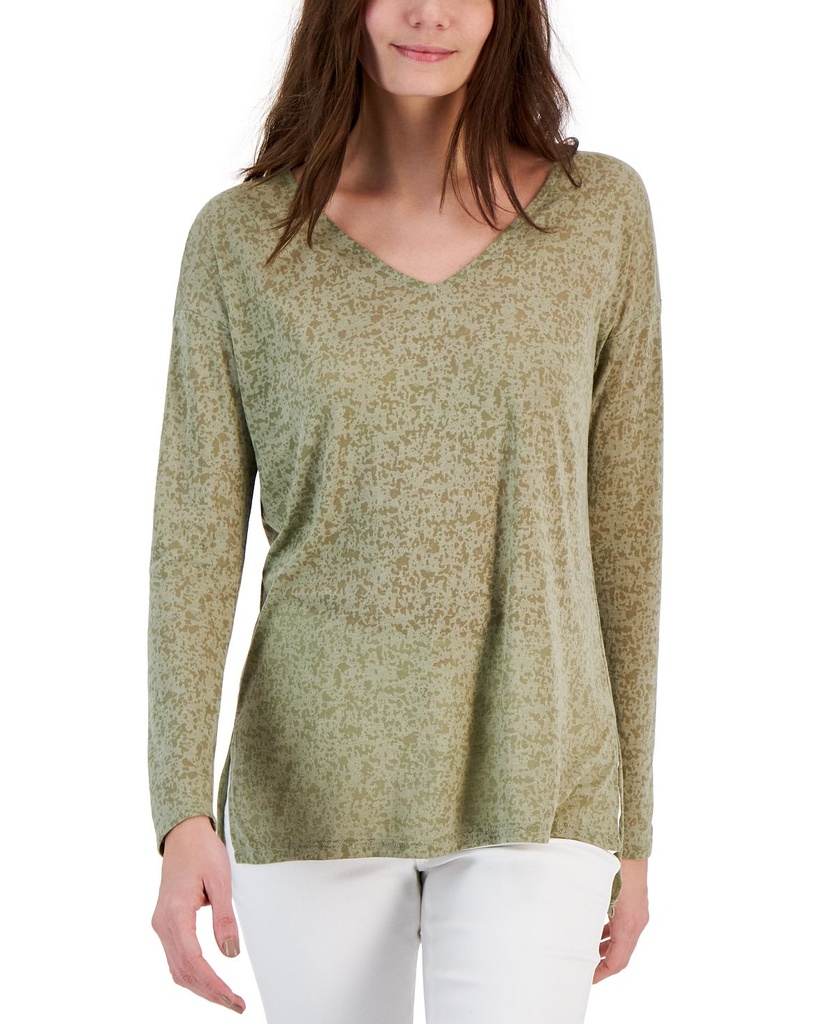 Blusa tipo túnica desgastada