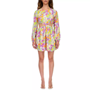 Mini vestido floral con aberturas