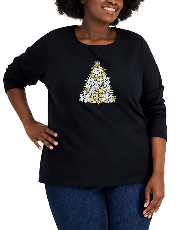 Blusa Navideña de copos de nieve