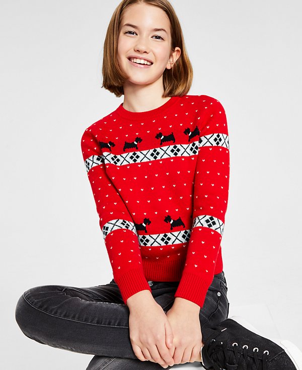 Suéter navideño Walking Scottie