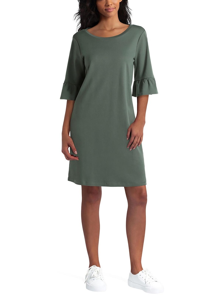 Vestido con volantes en la mangas