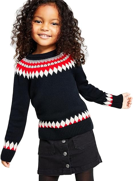 Suéter navideño Fair Isle para niñas