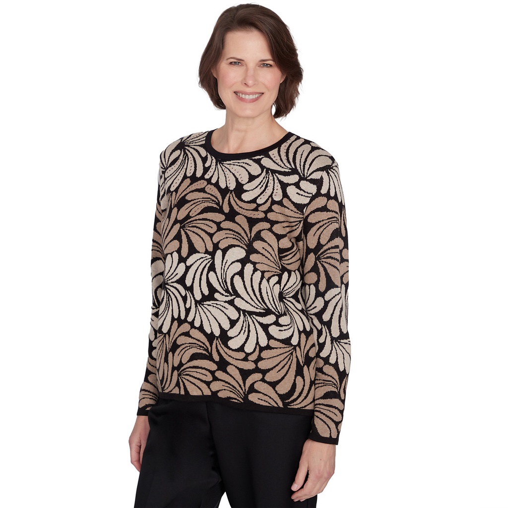Blusa tejida con diseño geométrico 