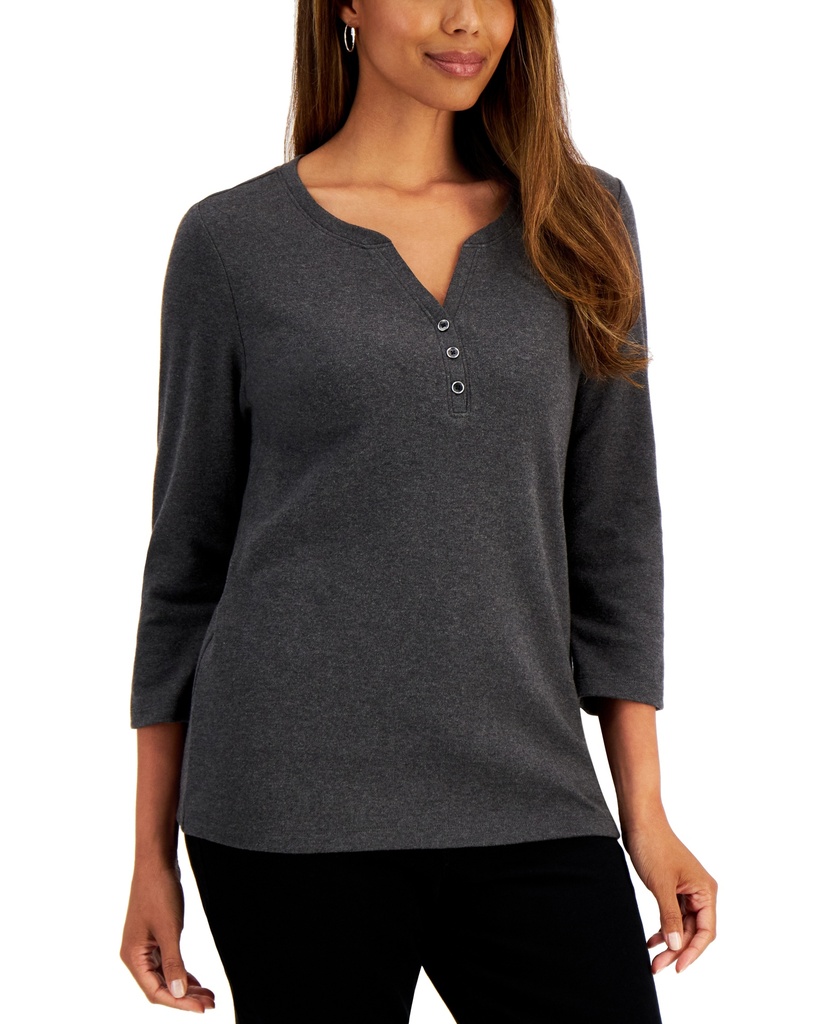 Camisa Henley de algodón