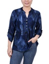Blusa con mangas enrolladas