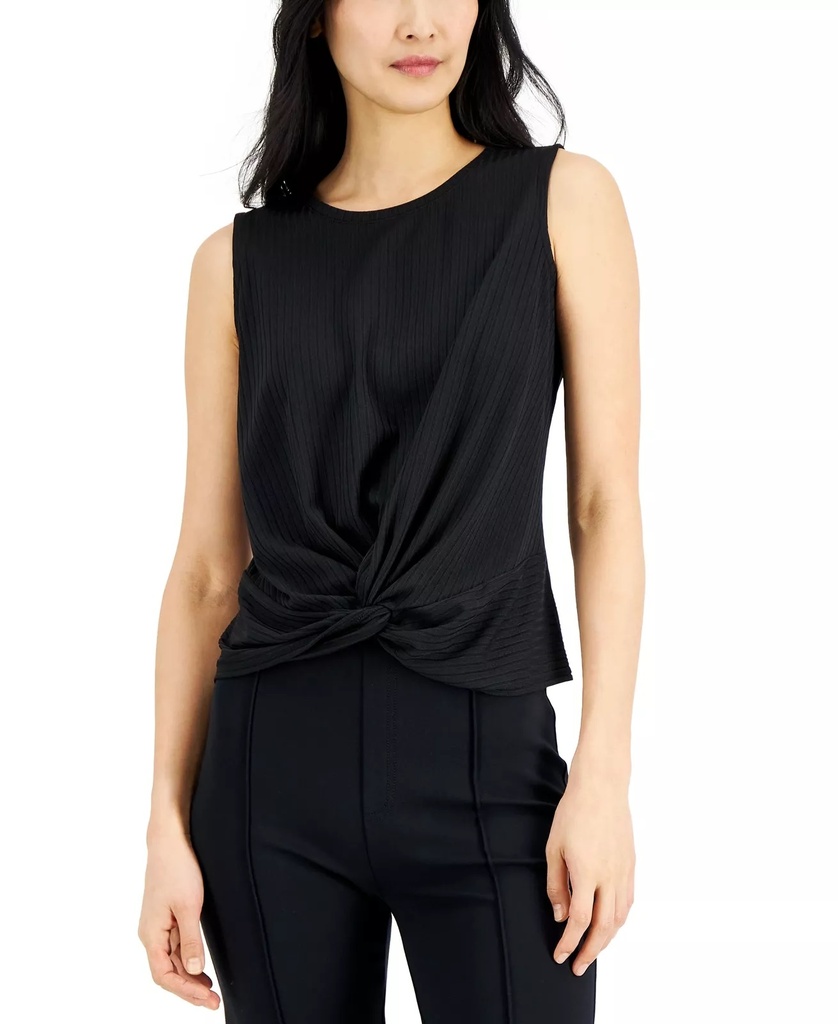 Blusa twis acanalado sin magas