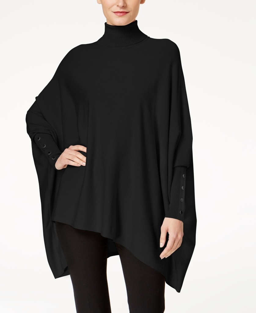 Suéter tipo poncho de cuello alto