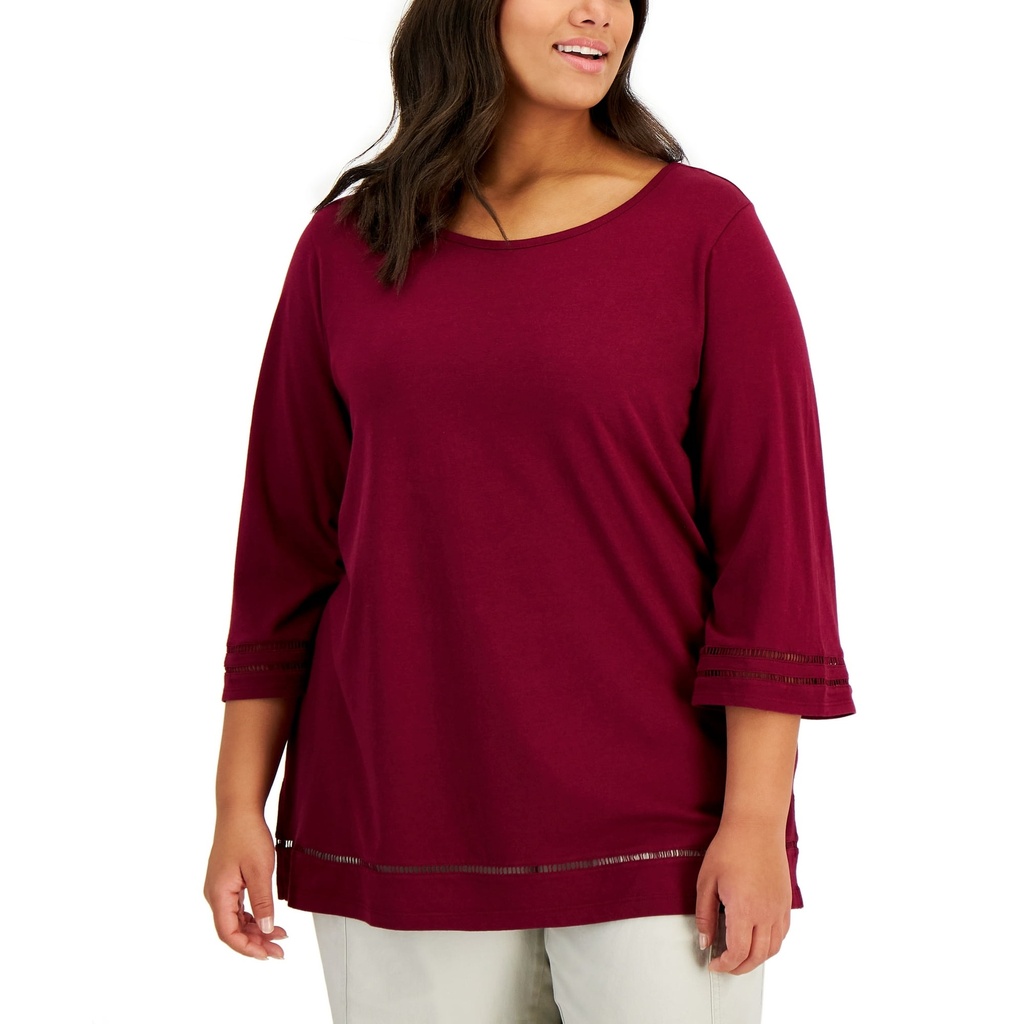 Blusa con cuello redondo
