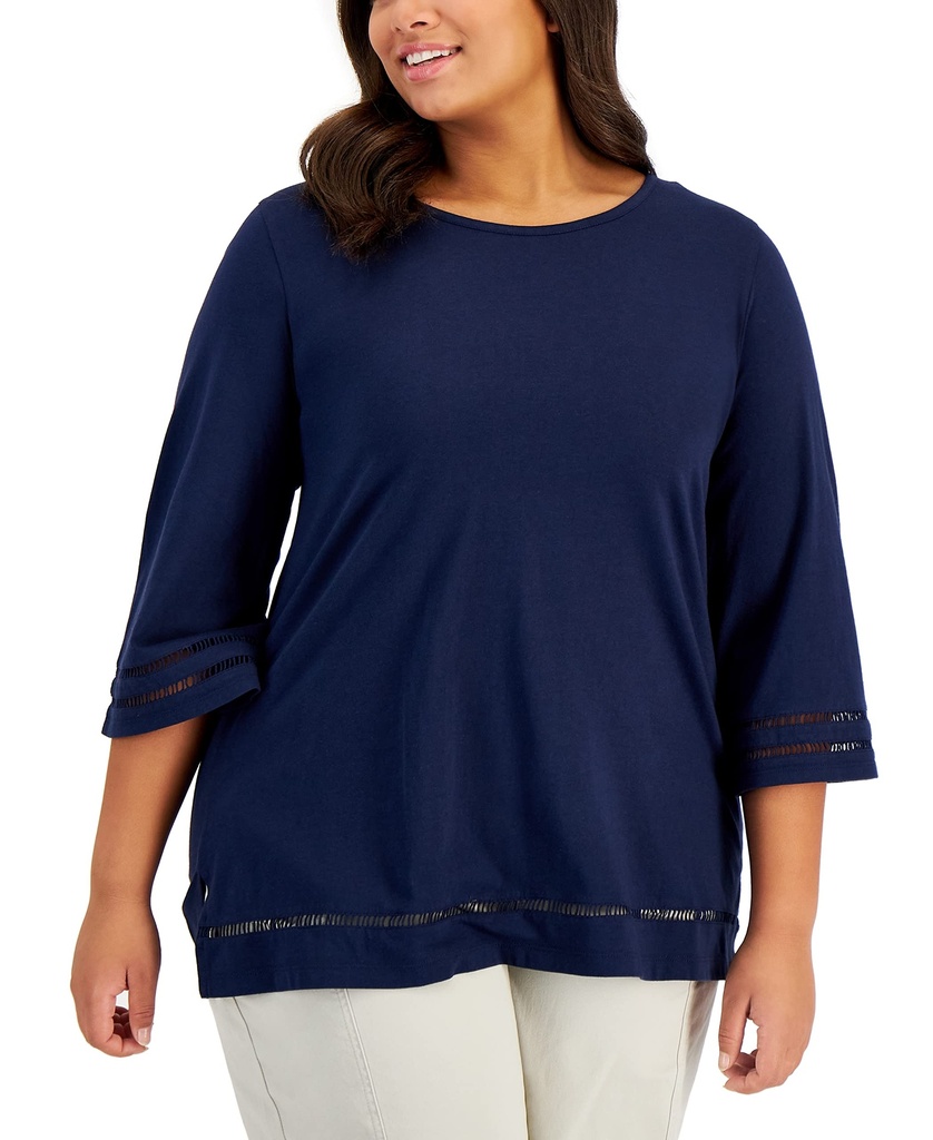 Blusa con cuello redondo