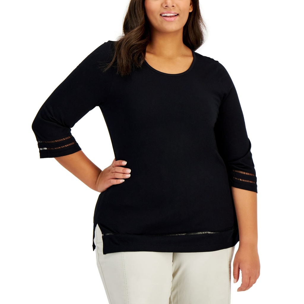 Blusa con cuello redondo