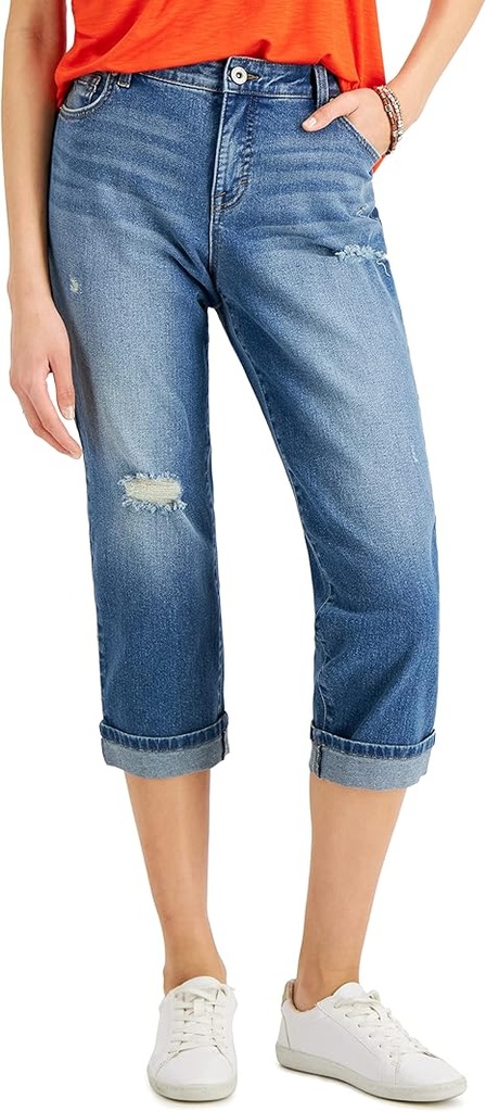Jeans de tiro alto