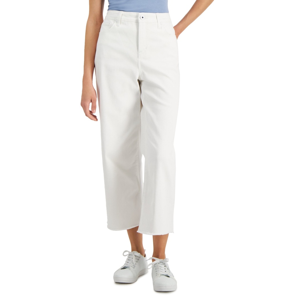 Jeans crop de pierna ancha