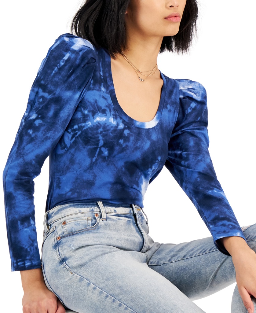 Blusa manga larga cuello redondo