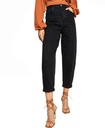 Jeans de tiro alto con dobladillo