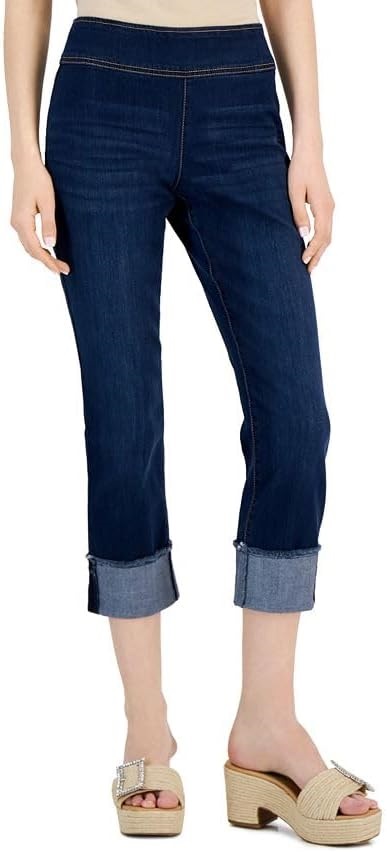 Jeans pull on de cintura alta