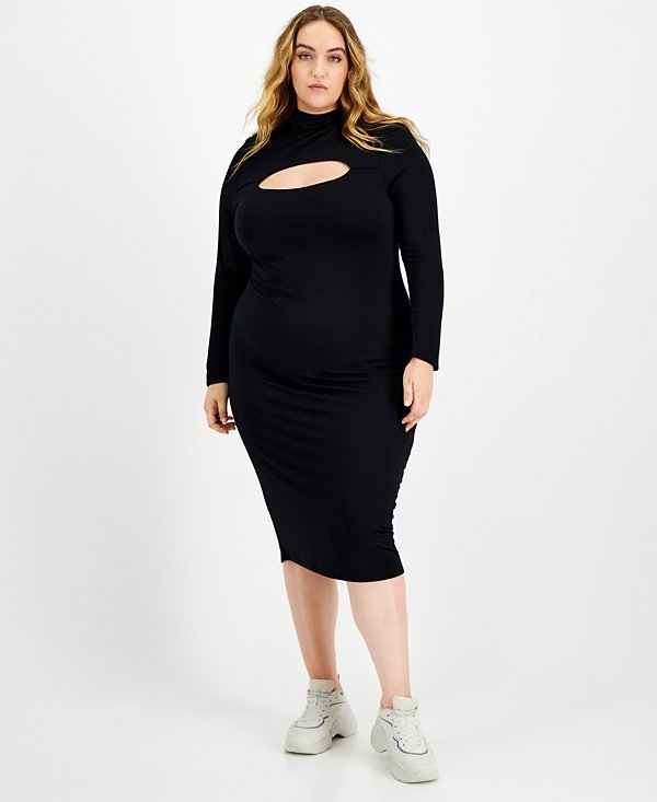 Vestido midi ajustado con aberturas
