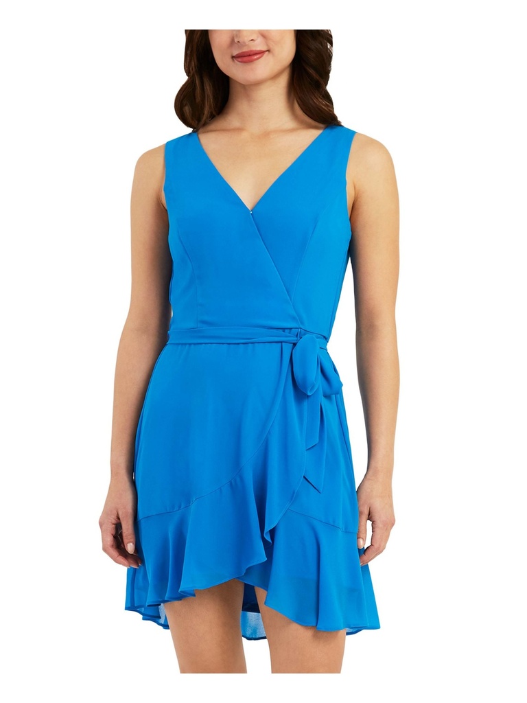 Vestido sin mangas cuello redondo