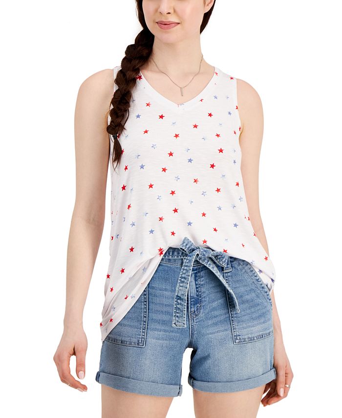 Camiseta cuello en v sin mangas