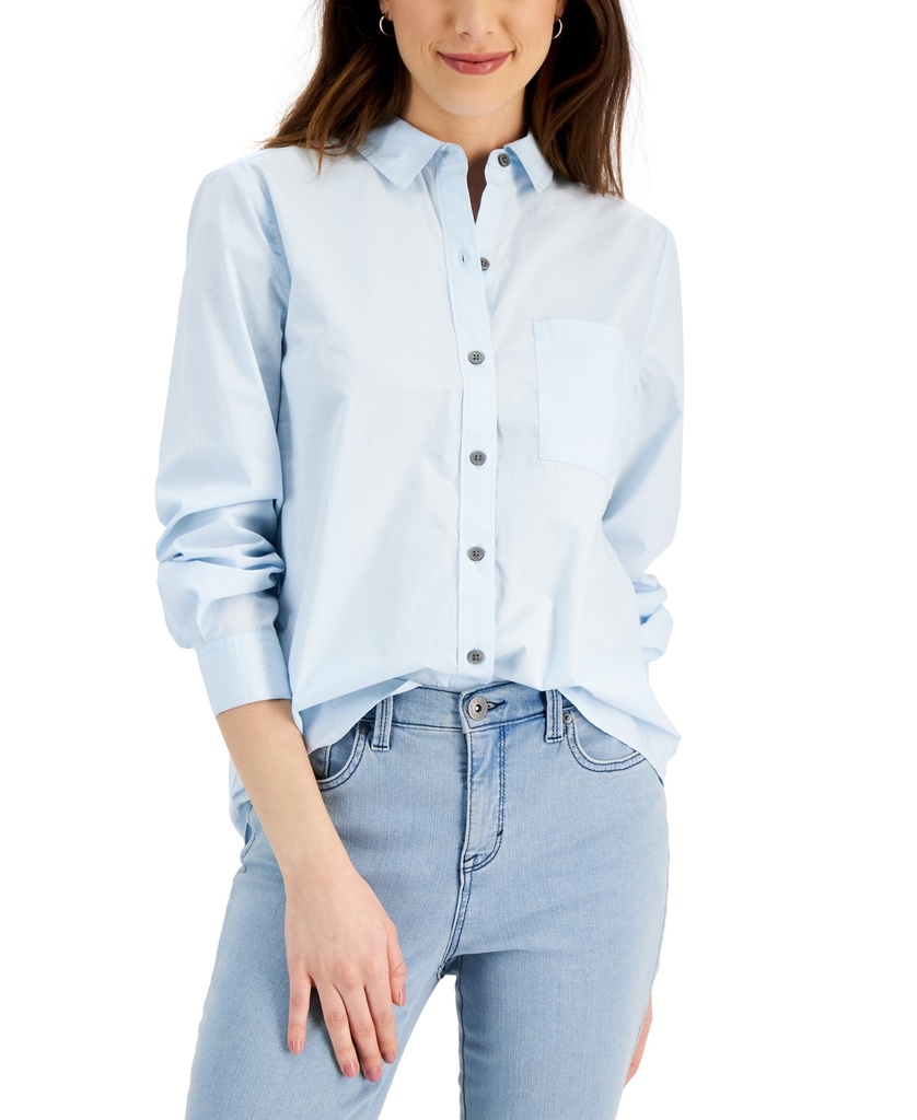 Blusa manga larga  cuello redondo