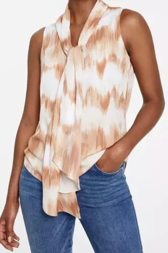 Blusa con nudo en el escote en V
