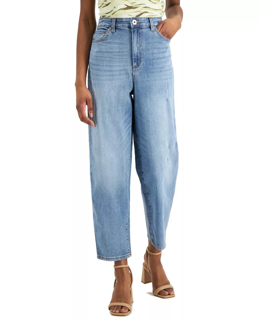Jeans mom de tiro alto