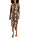 Vestido de malla animal print