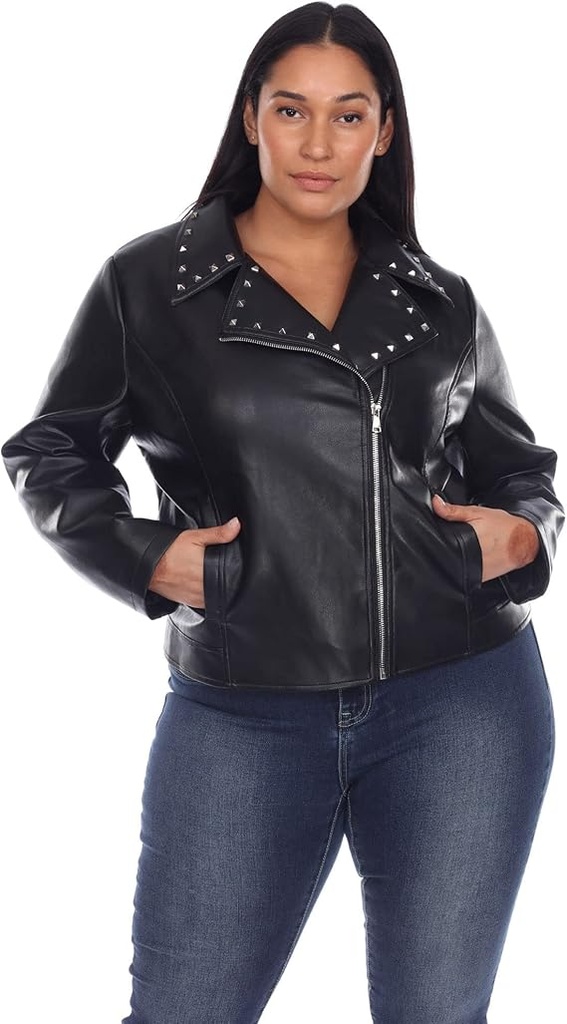 Chaqueta con solapa tachonada