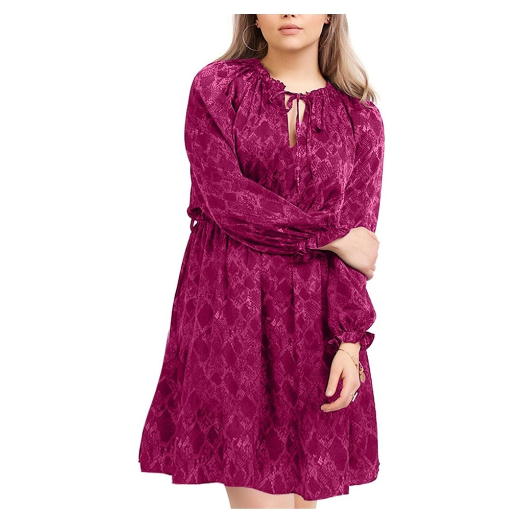 Vestido satinado con cintura elástica