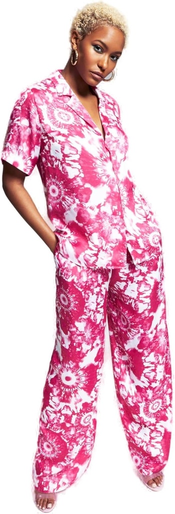 Camisera satinada con estampado Flame
