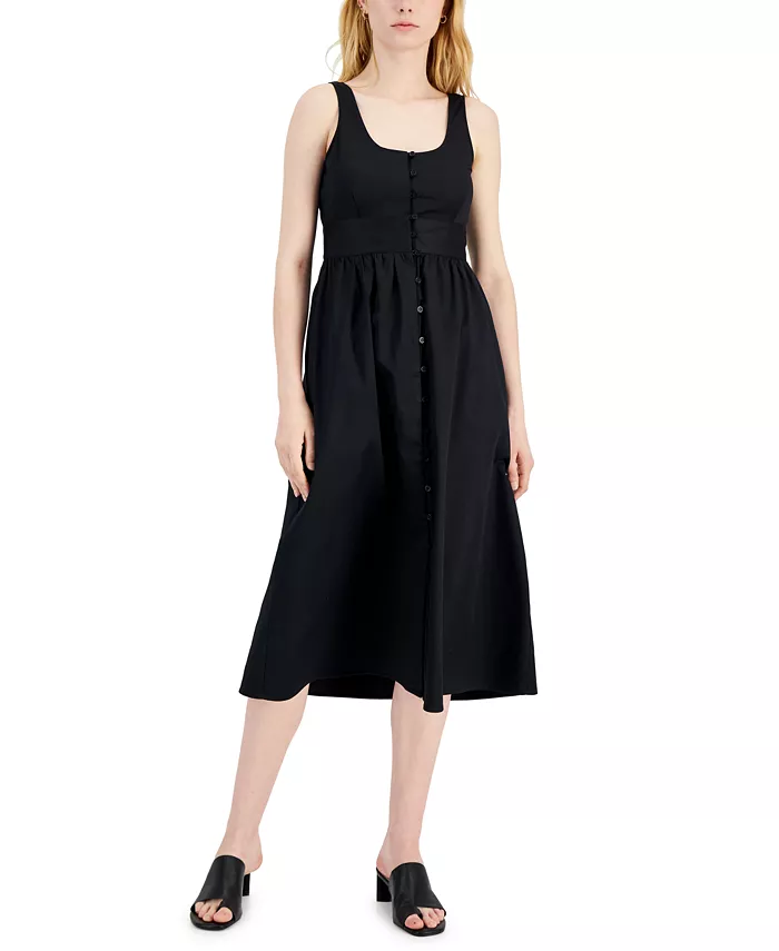 Vestido abotonado de parte delantera