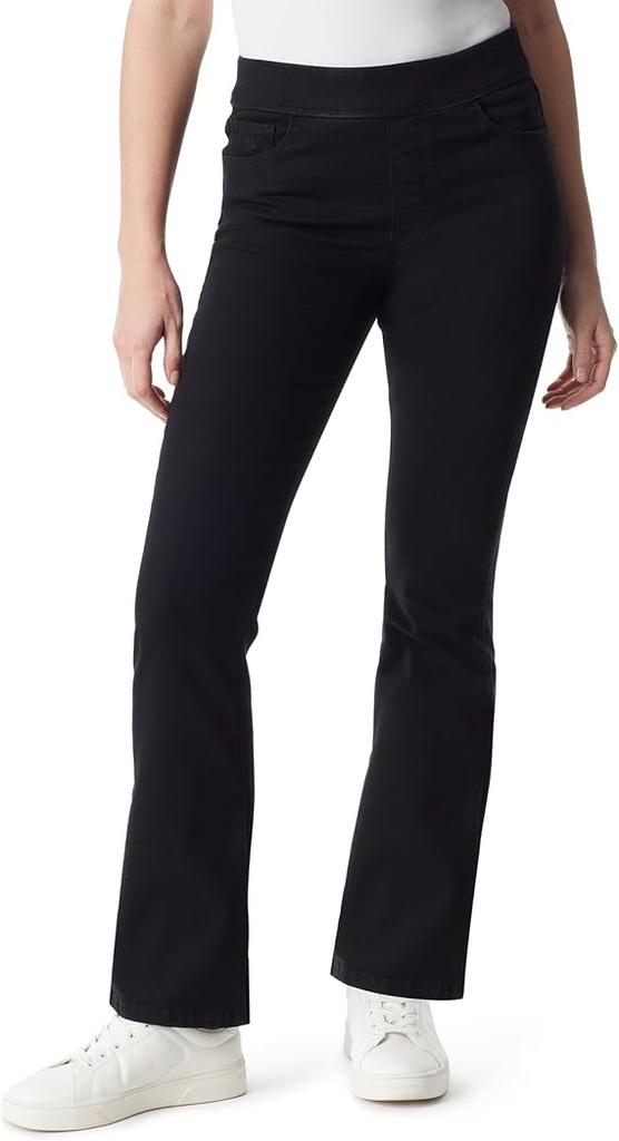 Jeans pull-on corte de bota