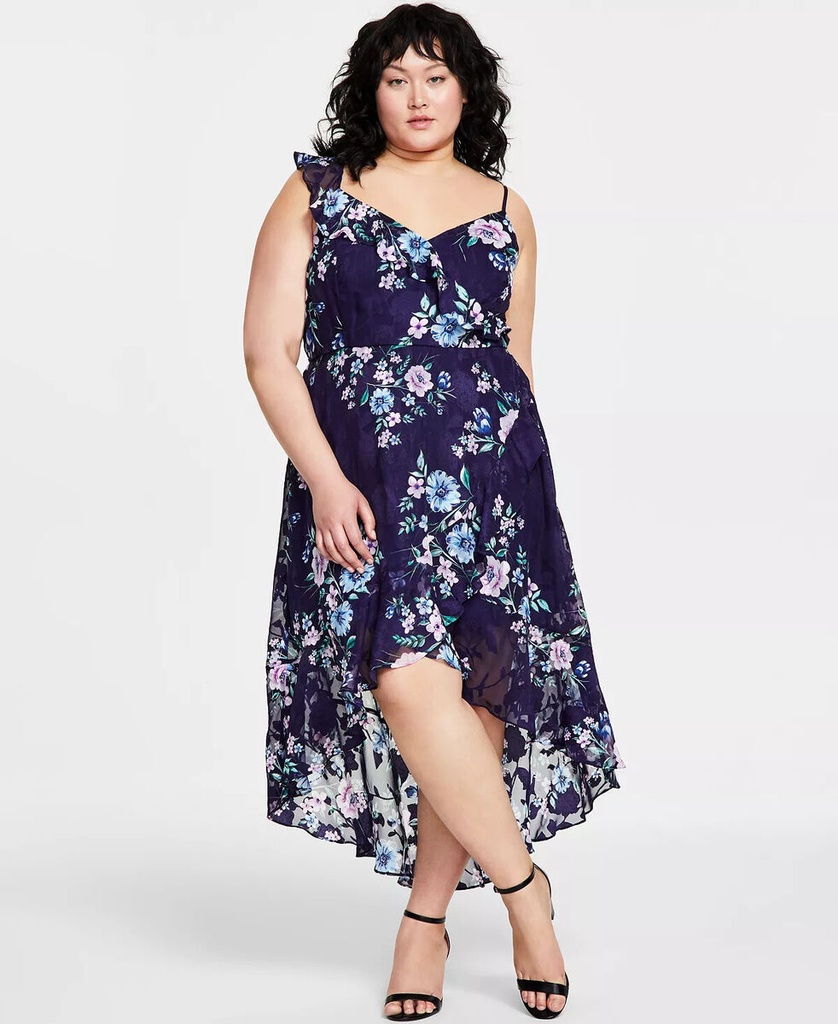 Vestido de coctel floral Jacquard