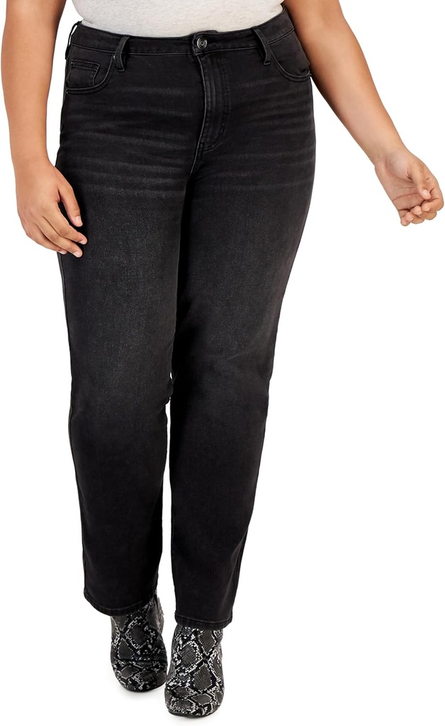 Jeans recto con efecto descolorido