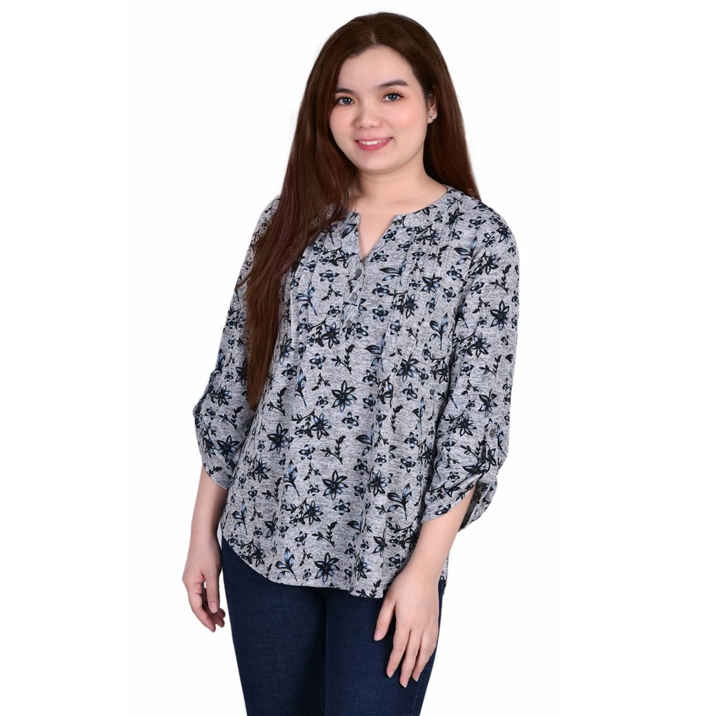 Blusa floral de franela Missy