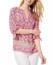 Blusa mangas atadas estampado floral