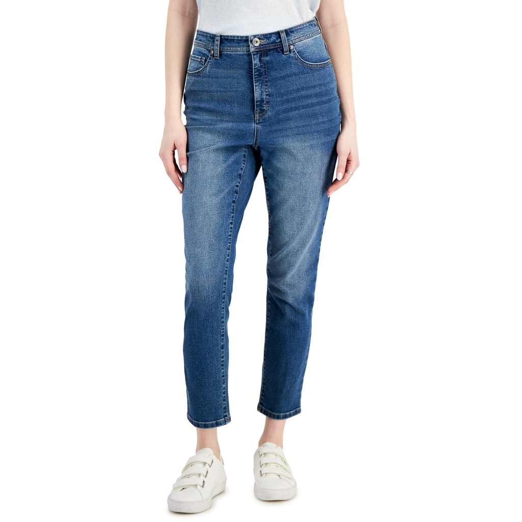 Jeans de pierna ajustado de tiro alto