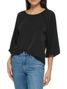 Blusa con mangas de gasa abullonada