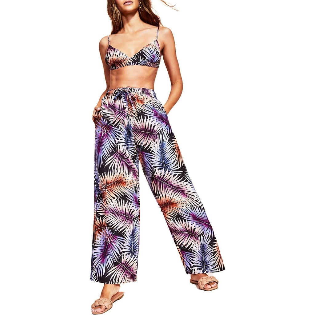 Bralette con estampado de palmas