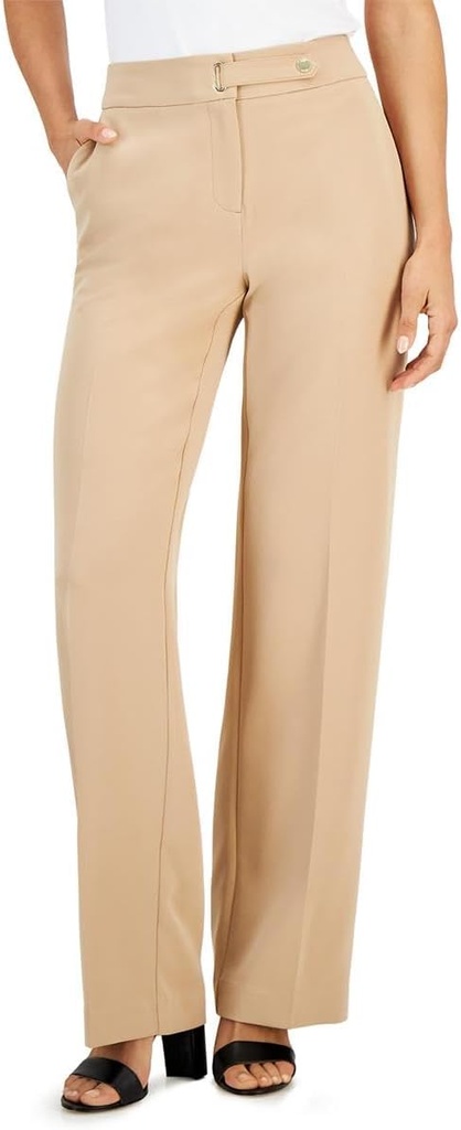 Pantalón solido de pierna ancha