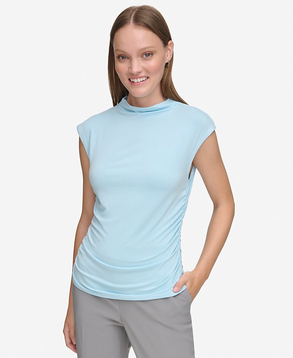 Blusa de punto con escote alto