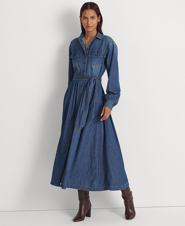 Vestido camisero con cinturòn