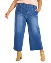 Jeans crop de pierna ancha