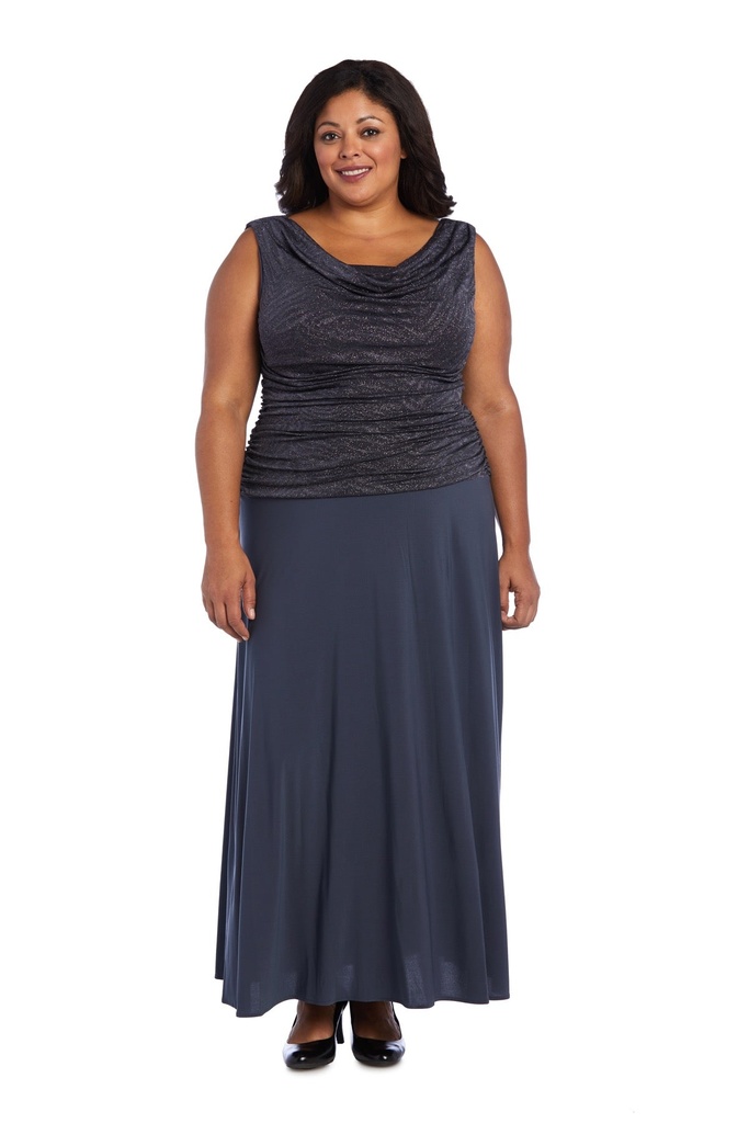 Vestido de noche con corpiño brillante