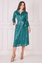 Vestido camisero de lentejuelas