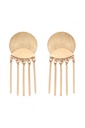 Pendientes de discos de madera