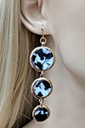 Aretes colgantes de resina